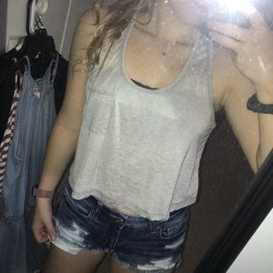 Sheer grey tank